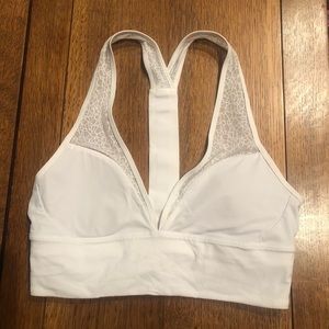 Lululemon White Mesh Sports Bra
